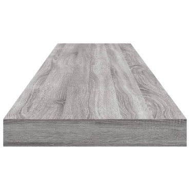 vidaXL Ράφια Τοίχου 4 τεμ. Γκρι Sonoma 100x10x1,5cm Επεξεργ. Ξύλο