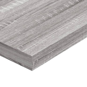 vidaXL Ράφια Τοίχου 4 τεμ. Γκρι Sonoma 100x10x1,5cm Επεξεργ. Ξύλο