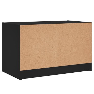 vidaXL Έπιπλο Τηλεόρασης Λευκό 68x37x42cm με Γυάλινες Πόρτες