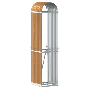 vidaXL Ξυλοθήκη Αν. Καφέ 40x45x170 εκ. από Γαλβανισμένο Ατσάλι