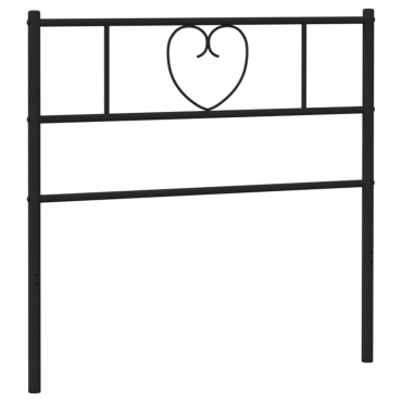 vidaXL Κεφαλάρι Μαύρο Μεταλλικό 80x3x90cm 1 τεμ.