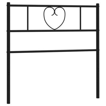 vidaXL Κεφαλάρι Μαύρο Μεταλλικό 80x3x90cm 1 τεμ.