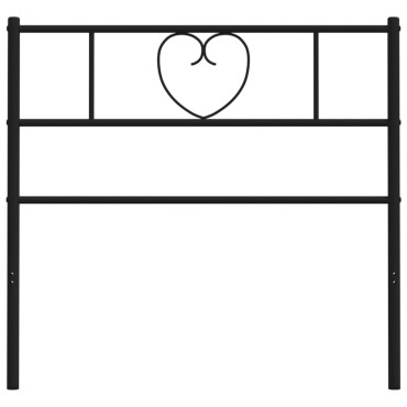vidaXL Κεφαλάρι Μαύρο Μεταλλικό 80x3x90cm 1 τεμ.