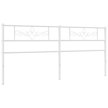 vidaXL Κεφαλάρι Λευκό Μεταλλικό 187x3x90cm 1 τεμ.