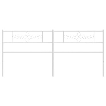 vidaXL Κεφαλάρι Λευκό Μεταλλικό 187x3x90cm 1 τεμ.