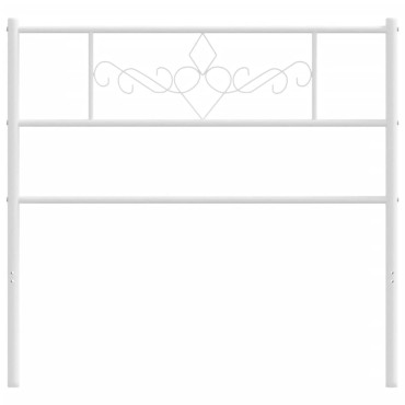 vidaXL Κεφαλάρι Λευκό Μεταλλικό 112x3x90cm 1 τεμ.