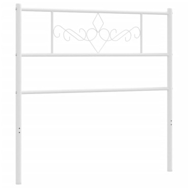 vidaXL Κεφαλάρι Λευκό Μεταλλικό 112x3x90cm 1 τεμ.