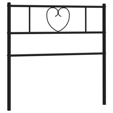 vidaXL Κεφαλάρι Μαύρο Μεταλλικό 112x3x90cm 1 τεμ.