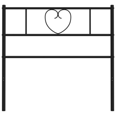 vidaXL Κεφαλάρι Μαύρο Μεταλλικό 112x3x90cm 1 τεμ.