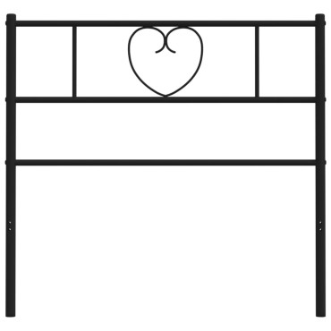 vidaXL Κεφαλάρι Μαύρο Μεταλλικό 95x3x90cm 1 τεμ.