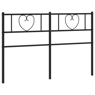 vidaXL Κεφαλάρι Μαύρο Μεταλλικό 166x3x90cm 1 τεμ.