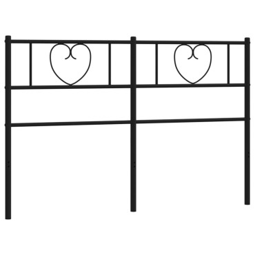 vidaXL Κεφαλάρι Μαύρο Μεταλλικό 166x3x90cm 1 τεμ.