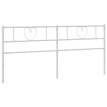 vidaXL Κεφαλάρι Λευκό Μεταλλικό 198x3x90cm 1 τεμ.