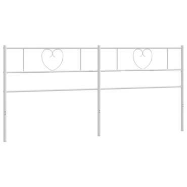vidaXL Κεφαλάρι Λευκό Μεταλλικό 198x3x90cm 1 τεμ.