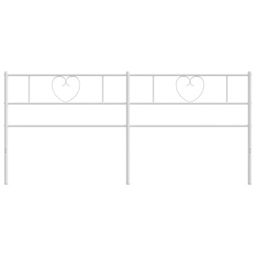 vidaXL Κεφαλάρι Λευκό Μεταλλικό 198x3x90cm 1 τεμ.