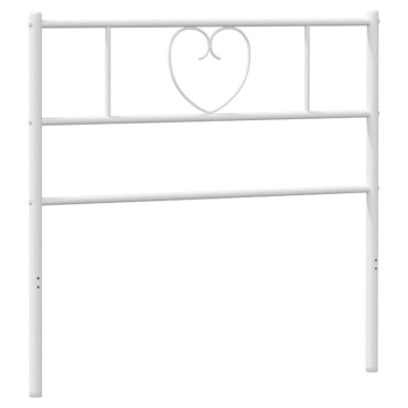 vidaXL Κεφαλάρι Λευκό Μεταλλικό 112x3x90cm 1 τεμ.
