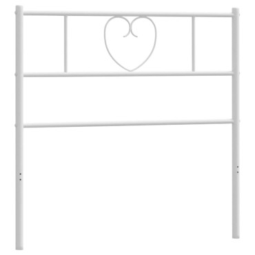 vidaXL Κεφαλάρι Λευκό Μεταλλικό 112x3x90cm 1 τεμ.
