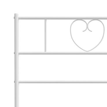 vidaXL Κεφαλάρι Λευκό Μεταλλικό 112x3x90cm 1 τεμ.