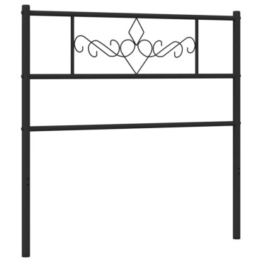 vidaXL Κεφαλάρι Μαύρο Μεταλλικό 85x3x90cm 1 τεμ.