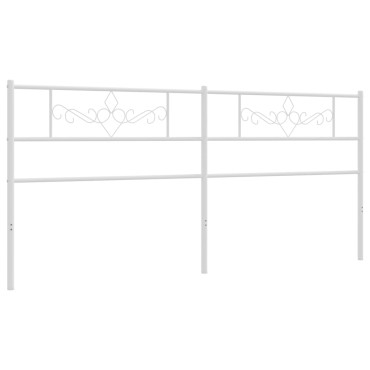 vidaXL Κεφαλάρι Λευκό Μεταλλικό 198x3x90cm 1 τεμ.