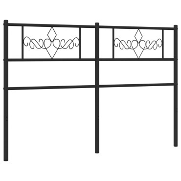 vidaXL Κεφαλάρι Μαύρο Μεταλλικό 146x3x90cm 1 τεμ.