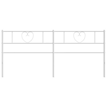 vidaXL Κεφαλάρι Λευκό Μεταλλικό 187x3x90cm 1 τεμ.
