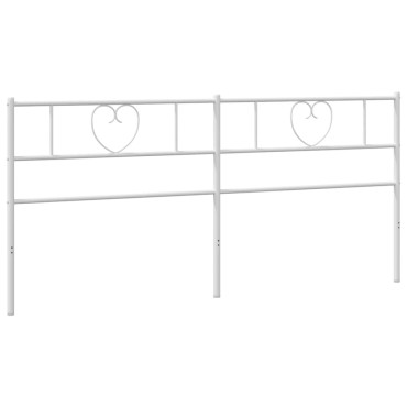 vidaXL Κεφαλάρι Λευκό Μεταλλικό 187x3x90cm 1 τεμ.