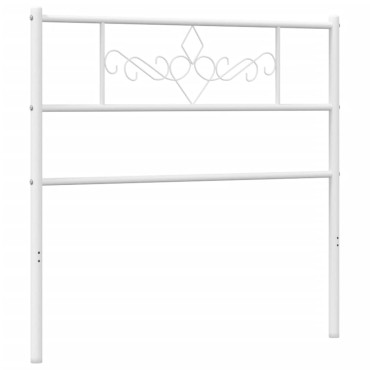 vidaXL Κεφαλάρι Λευκό Μεταλλικό 80x3x90cm 1 τεμ.