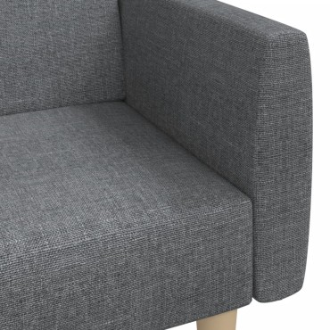 vidaXL Καναπές Κρεβάτι Διθέσιος Ανοιχτό Γκρι Υφασμάτινος 220x84,5x69cm 1 τεμ.