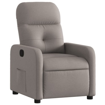 vidaXL Πολυθρόνα Ανακλινόμενη Taupe Υφασμάτινη 66x89x96cm 1 τεμ.