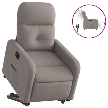 vidaXL Πολυθρόνα Ηλεκτρική Ανακλ.Taupe Υφασμάτινη 66x89x96cm 1 τεμ.