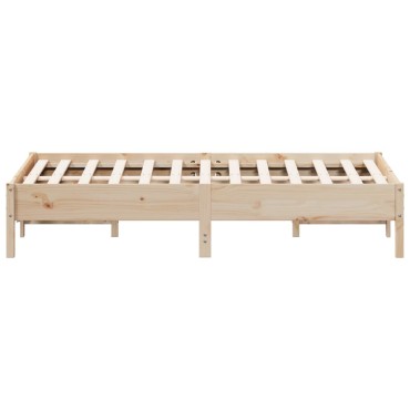 vidaXL Σκελετός Κρεβατιού Χωρίς Στρώμα 140x190cm Μασίφ Ξύλο Πεύκου 1 τεμ. - Διπλό