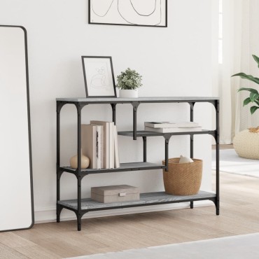 vidaXL Τραπέζι Κονσόλα Γκρι Sonoma 100x30x75cm Επεξεργασμένο Ξύλο 1 τεμ.