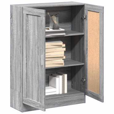 vidaXL Βιβλιοθήκη Γκρι Sonoma 82,5x30,5x115cm Επεξεργασμένο Ξύλο 1 τεμ.