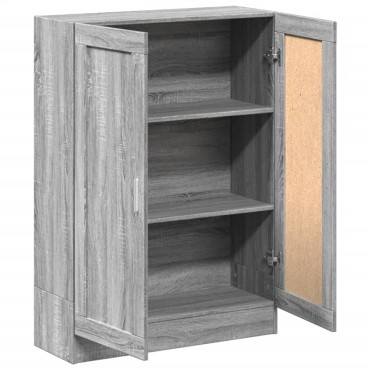 vidaXL Βιβλιοθήκη Γκρι Sonoma 82,5x30,5x115cm Επεξεργασμένο Ξύλο 1 τεμ.