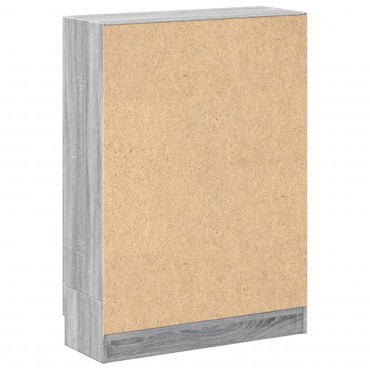 vidaXL Βιβλιοθήκη Γκρι Sonoma 82,5x30,5x115cm Επεξεργασμένο Ξύλο 1 τεμ.