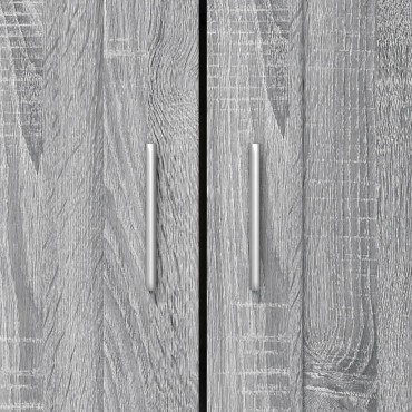 vidaXL Βιβλιοθήκη Γκρι Sonoma 82,5x30,5x115cm Επεξεργασμένο Ξύλο 1 τεμ.