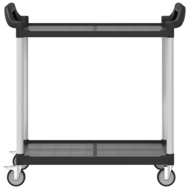 vidaXL Τροχήλατη Βάση 2 Επιπέδων Μαύρη 99x50x97cm από Αλουμίνιο 1 τεμ.