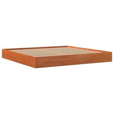 vidaXL Σκελετός Κρεβ. Χωρίς Στρώμα Καφέ Κεριού 180x200cm Μασίφ Πεύκο 1 τεμ. - Διπλό