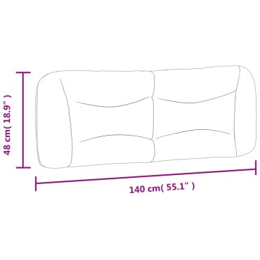 vidaXL Μαξιλάρι για Κεφαλάρι Καφέ Υφασμάτινο 150x15x48cm 1 τεμ.