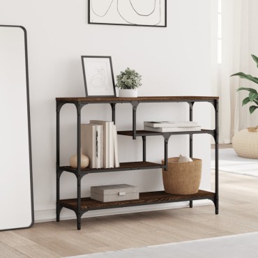 vidaXL Τραπέζι Κονσόλα Καφέ Δρυς 100x30x75cm Επεξεργασμένο Ξύλο 1 τεμ.