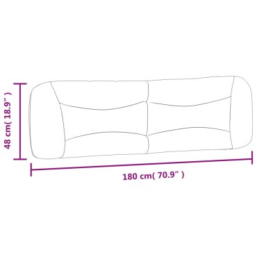 vidaXL Μαξιλάρι για Κεφαλάρι Μαύρο Υφασμάτινο 190x15x48cm 1 τεμ.
