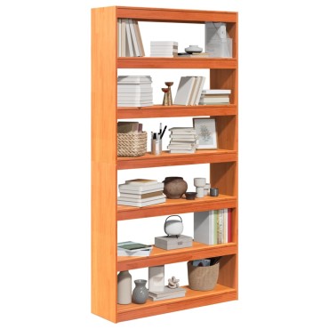 vidaXL Βιβλιοθήκη/Διαχωριστικό Χώρου 100x30x199,5cm Μασίφ Ξύλο Πεύκου 1 τεμ.