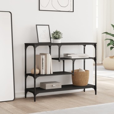 vidaXL Τραπέζι Κονσόλα Μαύρο 100x30x75cm από Επεξεργ. Ξύλο 1 τεμ.