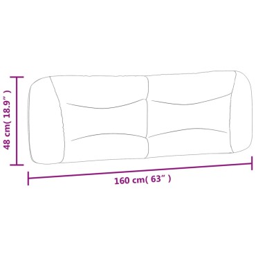 vidaXL Μαξιλάρι για Κεφαλάρι Μπλε Υφασμάτινο 170x15x48cm 1 τεμ.