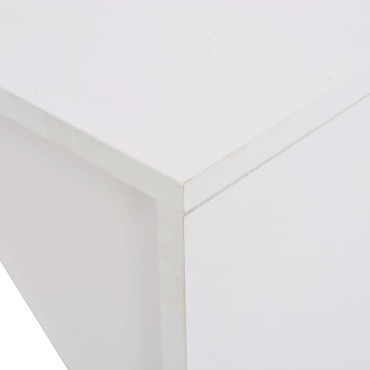 vidaXL Τραπέζι Μπαρ με Ράφι Λευκό 115x59x200cm 1 τεμ.