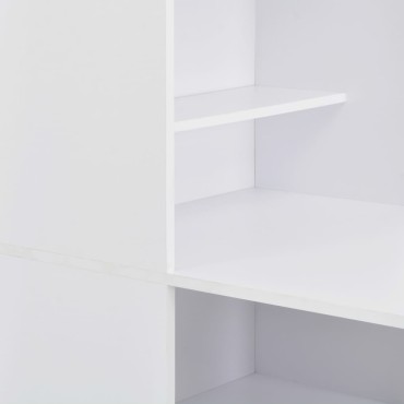 vidaXL Τραπέζι Μπαρ με Ράφι Λευκό 115x59x200cm 1 τεμ.