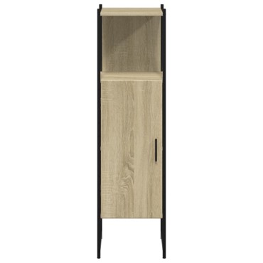vidaXL Ντουλάπι Μπάνιου Sonoma Δρυς 33x33x120,5cm Επεξεργασμένο Ξύλο 1 τεμ.