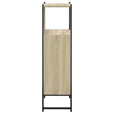 vidaXL Ντουλάπι Μπάνιου Sonoma Δρυς 33x33x120,5cm Επεξεργασμένο Ξύλο 1 τεμ.