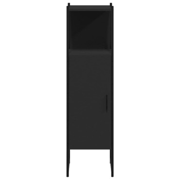 vidaXL Ντουλάπι Μπάνιου Μαύρο 33x33x120,5cm Επεξεργασμένο Ξύλο 1 τεμ.